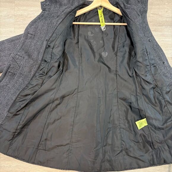 Soia & Kyo Gray Wool Herringbone Warm Coat Double lining sz XS - Picture 5 of 13